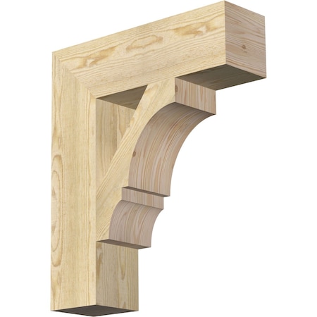 Ekena Millwork Balboa Block Rough Sawn Bracket, Douglas Fir, 6"W x 22"D x 26"H BKT06X22X26BOA05RDF